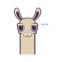 Llama's not impressed - Bubble-free sticker