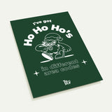 10 Enkele kerstkaartjes met enveloppen - Ho Ho Ho's